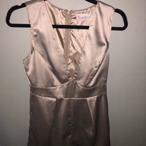 L’atiste champagne gold silk romper